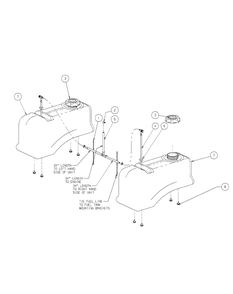 Fuel Tank Assembly (2009) Diagram and Parts List for M48-KH 53AH8CT2050-25HP Cub Cadet Lawn Tractor